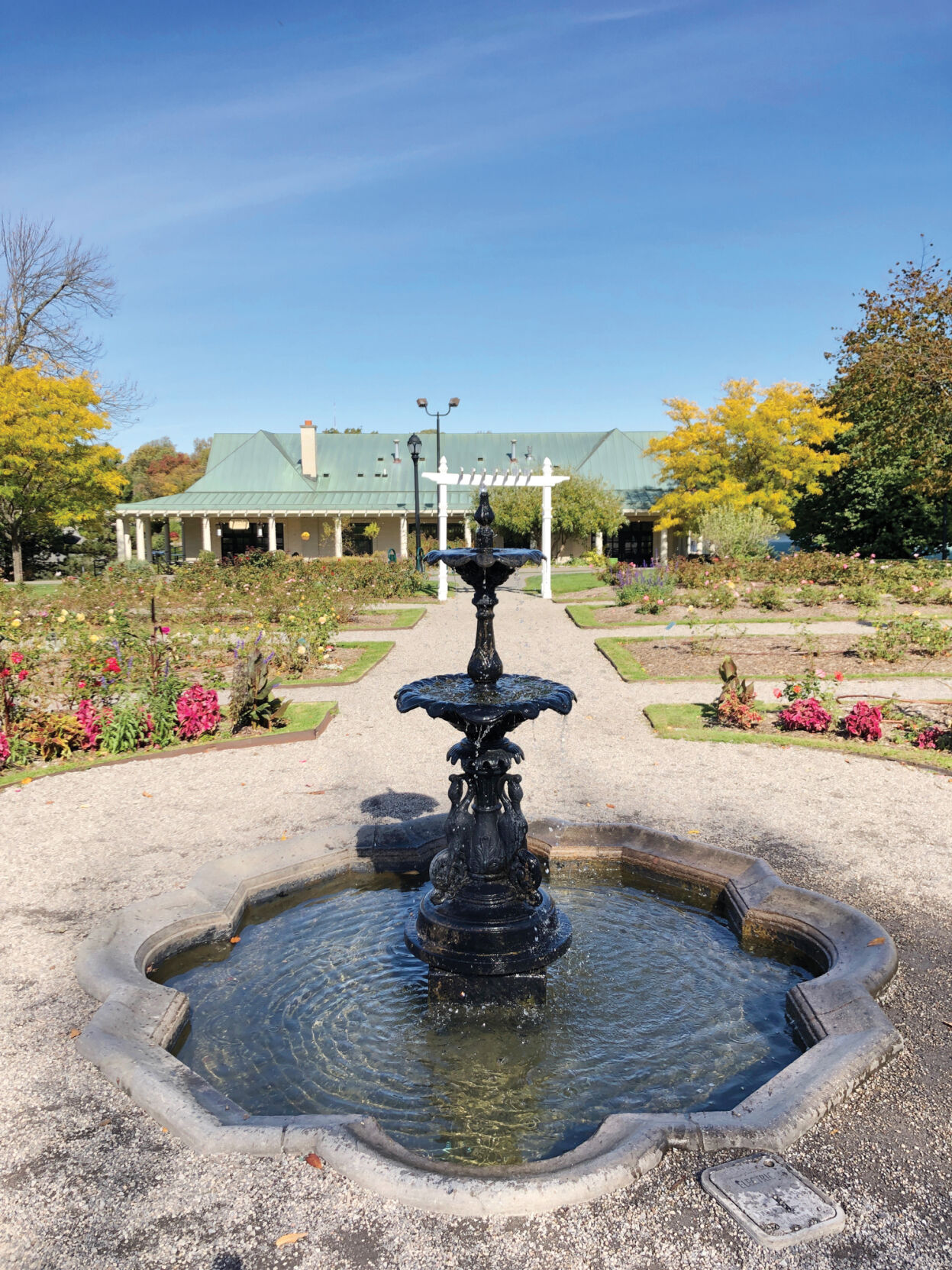 Delaware Park Rose Garden in fall